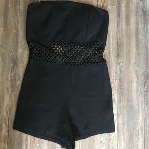 NWOT Fashion Nova Black Romper - Size Small